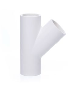 1 in. Schedule 40 PVC Skew Tee 3-Way 45-Degree Lateral Pipe Fitting NSF