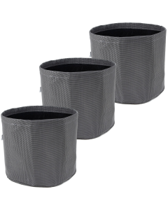 247Garden 3-Gallon Texteline Aeration Fabric Pots 3-Pack Steel Gray Collection 10D x 9H