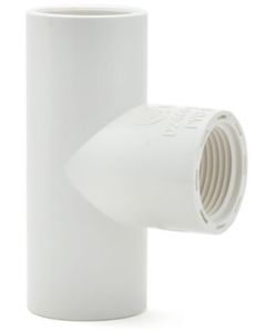 1 in. Schedule 40 PVC Female-Threaded Tee 3-Way NSF Sch-40 Pipe Fitting