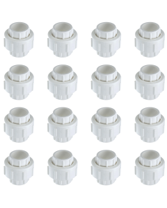 16-Pack 3/4 in. Schedule 40 PVC Unions w/ O-Ring Socket-Type Pipe Fittings