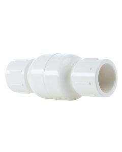 3/4 in. Schedule 40 PVC Inline Spring Check Valve for Backflow Prevention NSF FIP Threaded-Type