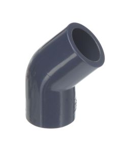 247Garden SCH80 PVC 1/2" 45-Degree Elbow Fitting (Socket) for High Pressure Chemical Processing/Water System