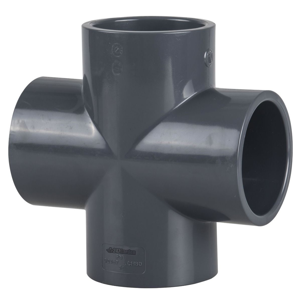 4 in. SCH-80 PVC Cross 4-Way High Pressure Pipe Fitting Slip