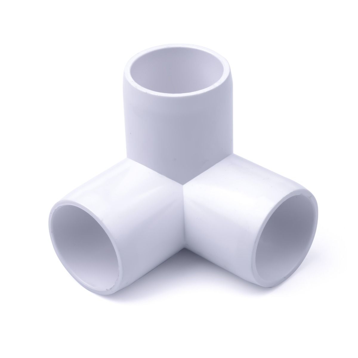 8-Pack 1-1/4" PVC Fittings - 3-Way Elbow Connectors For Furniture & Greenhouse Frames