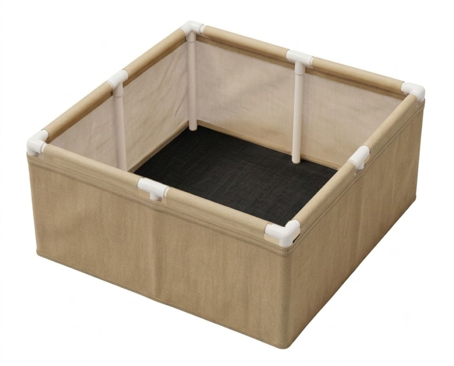 gardenH　904040 247Garden 4X4' PVC Frame Fabric Grow Bed w/Moisture-Protection Layer