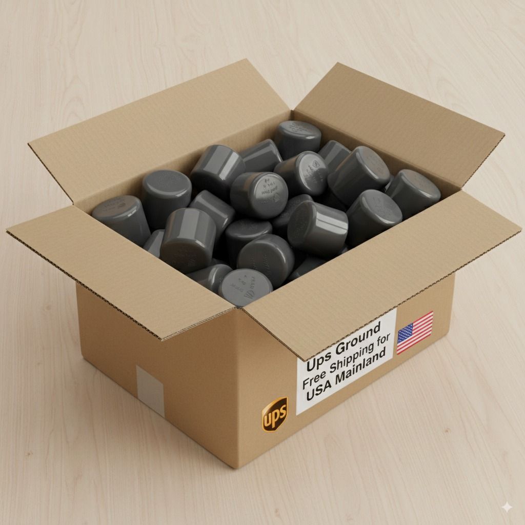 230PC/BOX 1 in. SCH-80 High Pressure PVC Pipe End Caps Slip/Socket