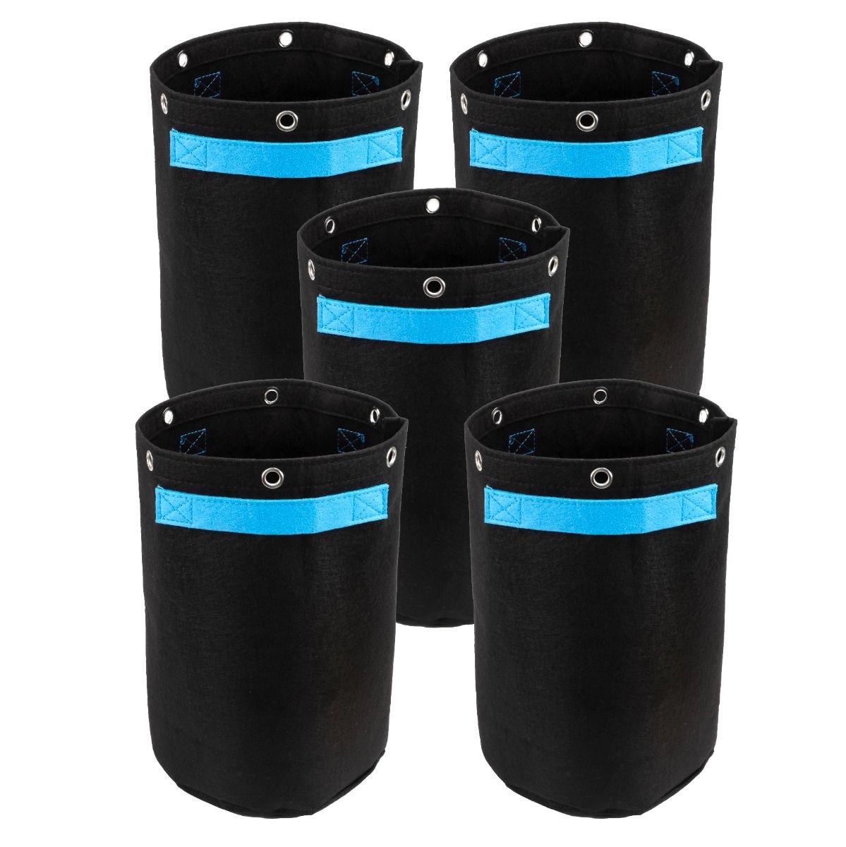 Janety 5 Piece Grow Borse, 20 Litri Non-Woven Planting Bag con Maniglia Contenitore per piante, resistente vaso in tessuto imbottito per fiori, frutta, verdura e piante - 5 Gallon