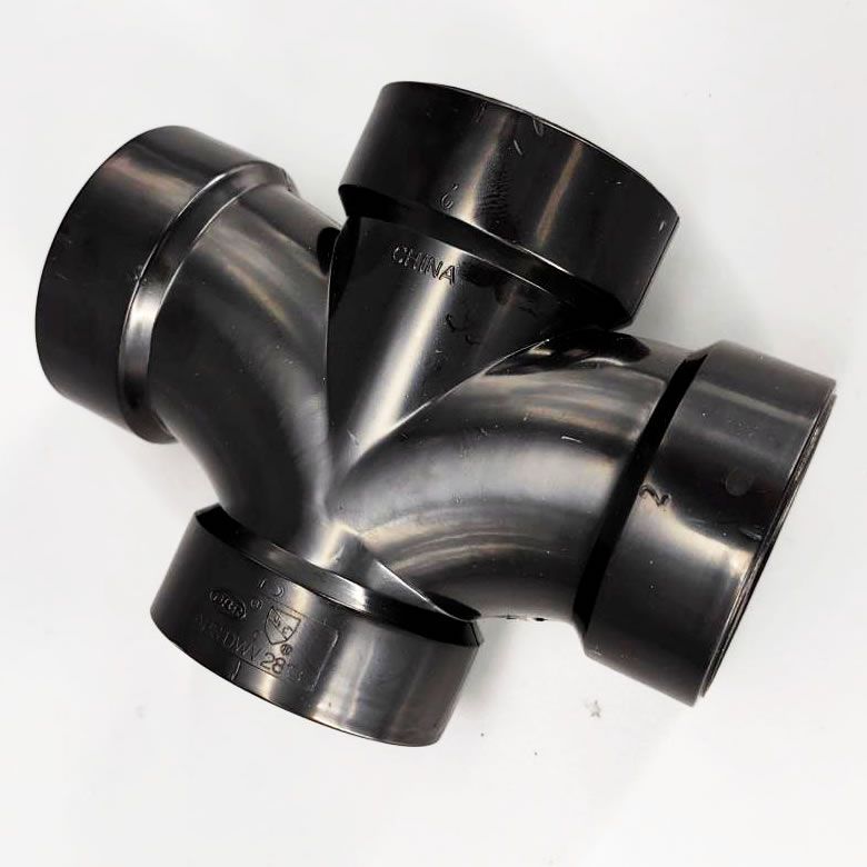 3 in. ABS Double Sanitary Tee DWV Pipe Fitting NSF ASTM D2661