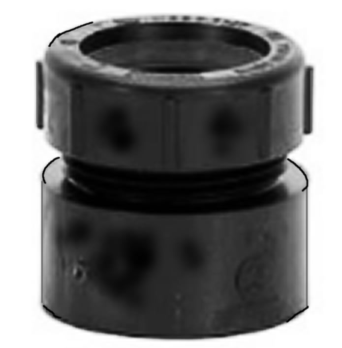 1-1/2 X 1-1/4 in. ABS Trap Adapter Female w/ Washer & P-Nut