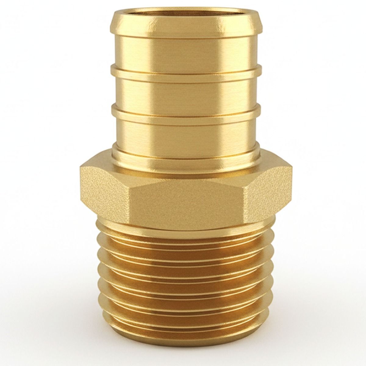 1 TO 25 PCS. 3/8" PEX X 1/2" MNPT MALE ADAPTER, PEX B CRIMP FITTING