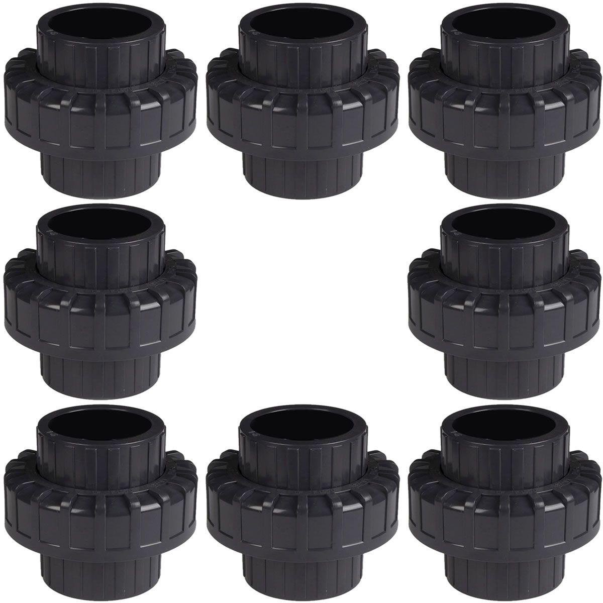 FEXA'uni パッティング 8-Pack 1 in. Schedule 80 PVC Unions Sch-80 Pipe Repair Fittings