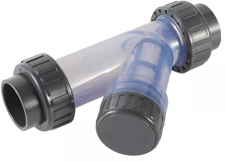 【ゆうりん】#B 80×150×5 247Garden 1/2 in. PVC Schedule-80 Clear Y-Strainer, True Union Filter