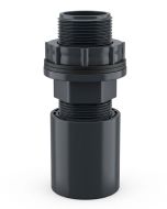1/2 in. SCH-80 PVC Socket to Male NPT Threaded Tank Connector ASTM D2467 Bulk Head Fitting Kit