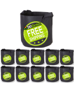10-Pack10-Gallon Aeration Plant Grow Bag w/Handles (13H x 15D, 260GSM Fabric Pot) 10-Pack