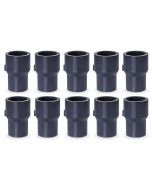 10-Pk 1 x 3/4 in. Schedule 80 PVC Reducing Couplings Pipe Increase/Reducer Fittings (Socket) NSF ASTM D2467