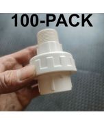 100PC/BOX 3/4 in. Sch-40 PVC Male Unions w/ O-Ring Slip/Socket Pipe Fittings ASTM D2466 F1970 Wholesale Special