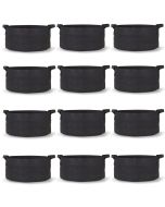 247Garden 100-Gallon Aeration Plant Grow Bags/Fabric Pots/Raised Garden Beds w/Handles (300GSM Black 18H x 40D) 12-Pack