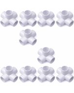 10-Pack 1/2 in. PVC 5-Way Elbow Fittings ASTM SCH40 Furniture-Grade Connectors