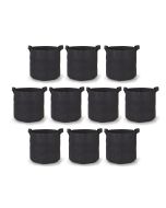 247Garden 7-Gallon Black Planters Grow Bags Aeration Fabric Pots w/Handles (12H x 13D) 10-Pack