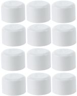 12-Pk 1-1/4 in. Schedule 40 PVC Caps/Slip Socket End Plug Pipe Fittings White NSF SCH40 ASTM D2466 1.25"