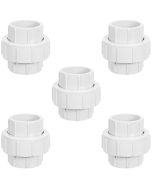 5-Pack 1-1/4 in. PVC Pipe Slip/Solvent Unions w/ EPDM O-Ring for SCH40/SCH80 PVC Pipe Socket-Fittings SxS ASTM D2466/F1970 1.5"