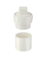 3 in. Schedule-40 DWV PVC Sewer Cleanout Adapter with Plug Pipe Fitting, PVC DWV Flush Sewer Cleanout Cap, PVC DWV Coupling, 3-Inch, Hub X Hub Connection, for use with 3-Inch Sewer and Drain Pipe