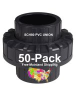 50-Pack 1/2 in. Schedule 80 PVC Unions SCH80 Pipe Repair/Joint Fittings Socket-Type ASTM D2467/F1970