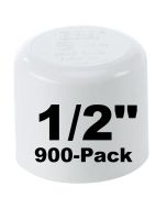 900pc/Box 1/2 in. Schedule 40 PVC Cap/End Plug NSF Pipe Fitting (Socket) SCH40 ASTM D2466