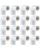 16-Pk 1/2 in. SCH-40 PVC 90-Degree Female Threaded Elbow FIPT x Slip/Socket Pipe Fitting NSF ASTM D2466