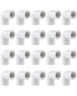 20-Pk 1/2 in. SCH-40 PVC 90-Degree Female Threaded Elbow FIPT x Slip/Socket Pipe Fitting NSF ASTM D2466