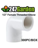 300PC/BOX 1/2 in. SCH-40 PVC 90-Degree Female Threaded Elbow FIPT x Slip/Socket Pipe Fitting NSF ASTM D2466