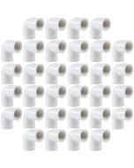 32-Pk 1/2 in. SCH-40 PVC 90-Degree Female Threaded Elbow FIPT x Slip/Socket Pipe Fitting NSF ASTM D2466