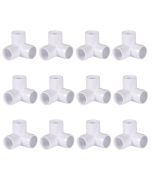247Garden ASTM SCH40 3-Way PVC Elbow Fitting Connectors for 3/4" Pipes (Commercial+Furniture Grade, UV-Proof) - Compatiable w/247Garden 3/4" PVC Frame Grow Bed/Raised Garden Kit 12-Pack