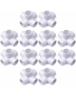12-Pack 1/2 in. PVC 5-Way Elbow Fittings ASTM SCH40 Furniture-Grade Connectors