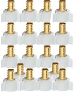 18-Pack 1/2" Pex X 1/2" Female NPT Swivel Adapter Brass Barb Crimp Brass Fittings, ASTM F1807