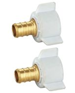 2-Pack 1/2" Pex X 1/2" Female NPT Swivel Adapter Brass Barb Crimp Brass Fittings, ASTM F1807