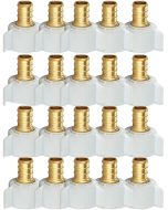 20-Pack 1/2" Pex X 1/2" Female NPT Swivel Adapter Brass Barb Crimp Brass Fittings, ASTM F1807