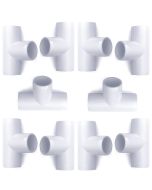 10-Pack 1/2" Tee PVC Furniture-Grade Fittings ASTM SCH40