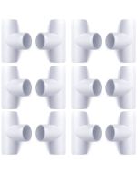12-Pack 1/2" Tee PVC Furniture-Grade Fittings ASTM SCH40