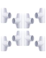 8-Pack 1/2" Tee PVC Furniture-Grade Fittings ASTM SCH40
