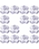 14-Pack 1/2 in. PVC 5-Way Elbow Fittings ASTM SCH40 D2466 Plumbing-Grade Connectors