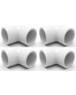 4-PK 1-1/4" 45-Degree SCH-40 PVC Fittings, Plumbing Grade NSF-PW UPC ASTM ANSI D2466 1.25"