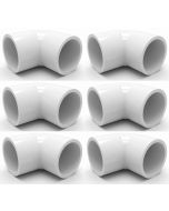 6-Pk 1-1/2" 45-Degree SCH-40 PVC Fittings, Plumbing Grade NSF-PW UPC ASTM ANSI D2466 1.5"