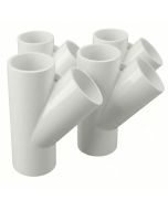 1-1/2 in. SCH-40 PVC Skew Tees Y-Fittings 3-Way 45-Degree Lateral Tees Pipe Socket NSF ASTM D2466 4-Pack
