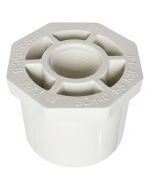 1-1/2 x 1/2 in. Schedule-40 PVC Female Reducing Ring/Reducer Bushing Pipe Fitting NSF SCH40 ASTM D2466 1.5" Spigot x 0.5" Female