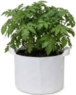 247Garden 15-Gallon Aeration Fabric Pot/Planting Grow Bag w/Handles (White 14.5H x 17D)