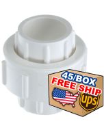 45/Box 1-1/2 in. PVC Pipe Slip Union w/ O-Ring for SCH40/SCH80 PVC Pipe Socket-Fitting (SxS) ASTM D2466/F1970