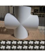 16-PC/Box 4 in. Schedule 40 PVC Cross 4-Way Pipe Fitting NSF SCH40 ASTM D2466 4" HVAC/Plumbing Solution Wholesale Case Special