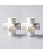 2-Pack  1-1/4 in. PVC 5-Way Elbow Fittings ASTM SCH40 D2466 Plumbing-Grade Connectors