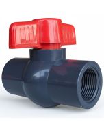 1 in. Heavy-Duty PVC Compact Ball Shut-off Valve Threaded-Type for SCH40/SCH80 Pipe Fitting